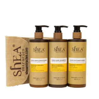 Shea Hair Shampoo - Shea Hair Conditioner - Leave in Conditioner Kit